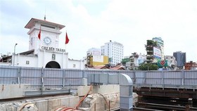 Công trình ga Bến Thành. (Ảnh: Thống Nhất/TTXVN)