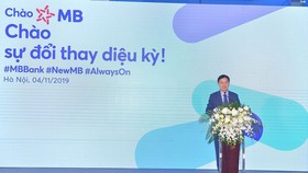Ông Lưu Trung Thái – Phó chủ tịch HĐQT, Tổng giám đốc MB phát biểu tại lễ kỷ niệm 25 năm thành lập MB.