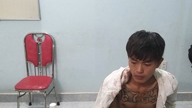 Đối tượng Như tại cơ quan công an