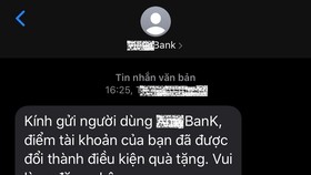 Tin nhắn Brand Name giả mạo.