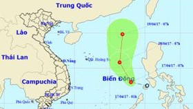 Biển Đông xuất hiện áp thấp nhiệt đới đầu tiên trong năm 2017