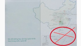 Ấn phẩm bị phát hiện có in “đường lưỡi bò” phi pháp trong sách ảnh giới thiệu về những điểm du lịch tại Trung Quốc do Công ty Trung Thế, gửi cho nhân viên Saigontourist giới thiệu tour.