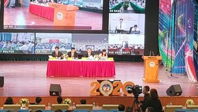 Quang cảnh hội nghị tuyển sinh chiều 13-2