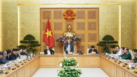 Thường trực Chính phủ họp chiều 24-2. Ảnh: VGP