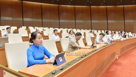 Quốc hội thảo luận trực tuyến về việc thực hiện chính sách, pháp luật về phòng, chống xâm hại trẻ em, sáng 27-5-2020. Ảnh: QUOCHOI