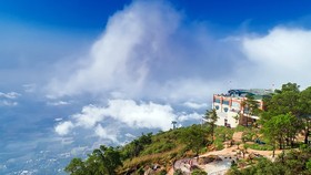 An aerial landscape photo of Ba Den Pagoda in Tay Ninh (Photo: SGGP)