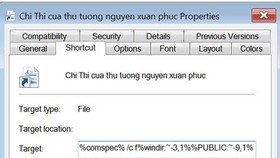 A capture of a malware display. (Photo: SGGP)