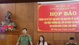 Director of Dak Nong Province Colonel Ho Van Muoi at the press brief (Photo: SGGP)