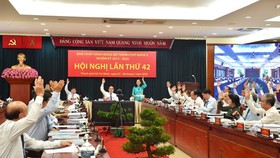 At the wrap-up of the 42nd session of the 10th-term Ho Chi Minh City Party Executive Committee (Photo: SGGP)