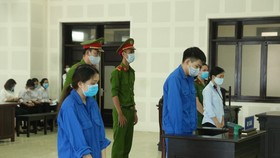 Chen Xian Fa, Ho Thi Thu Trinh and Huynh Ngoc Diem are at the court (Photo: SGGP)