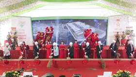 At the groundbreaking ceremony (Photo: SGGP)