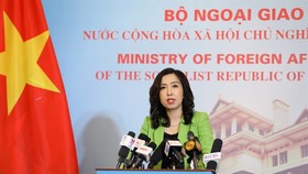 Spokesperson for the foreign ministry Le Thi Thu Hang answered reporters' questions during a press briefing in Hanoi on Thursday ( VNA/VNS Photo).