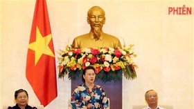NA Chairwoman Nguyen Thi Kim Ngan at the closing session of the NA Standing Committee in Hà Nội on Tuesday. (Photo:VNA)