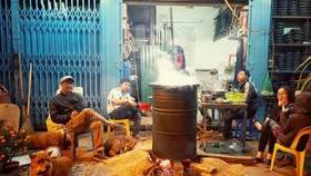 Nồi bánh chưng tập thể