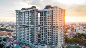 Kiến trúc mặt ngoài tòa nhà d’Edge Thảo Điền tại vị trí trung tâm khu vực Thảo Điền