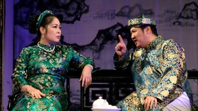 Cảnh trong vở kịch Ngọc Lan trong gió của Sân khấu kịch Hồng Vân