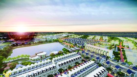 Phối cảnh hoàng hôn dự án khu dân cư Hamilton