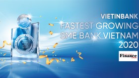 VietinBank nhận giải “Ngân hàng SME phát triển nhanh nhất Việt Nam 2020”