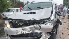 Hiện trường vụ tai nạn nghiêm trọng.