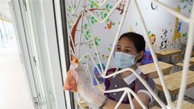 Hanoi cleans up schools to prevent COVID-19. Illustrative image (Photo: VNA)