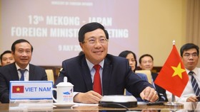 Vietnamese Deputy Prime Minister and Minister of Foreign Affairs Pham Binh Minh co-chairs the 13th Mekong - Japan Ministerial Conference on July 9 (Photo: VNA)