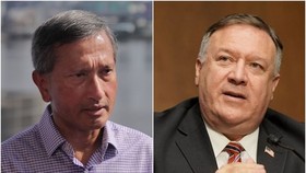 Singaporean Foreign Minister Vivian Balakrishnan and US Secretary of State Mike Pompeo. (Photo: AFP)