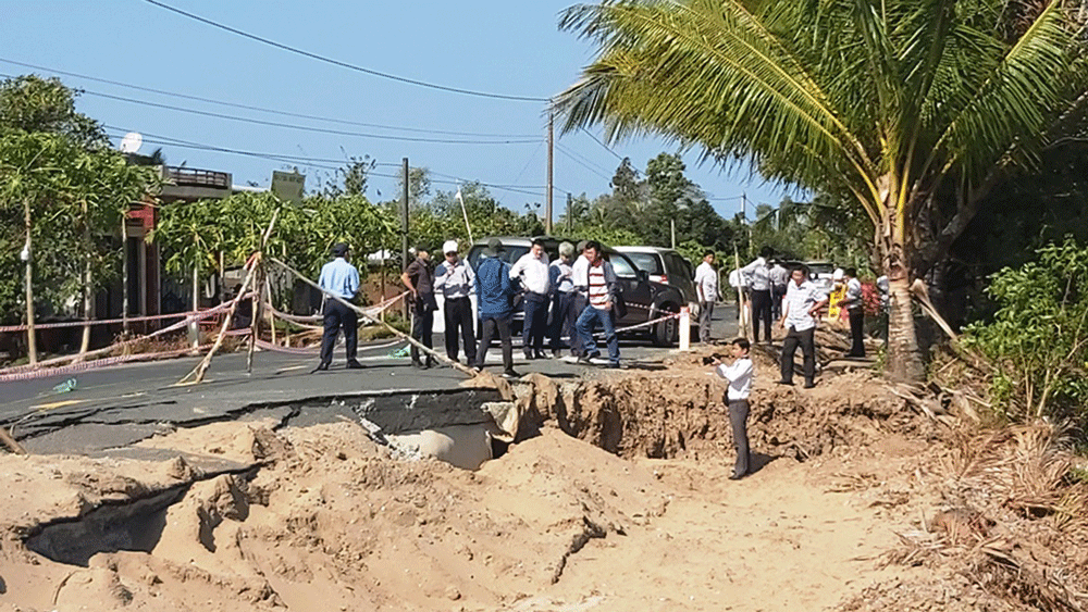 Khảo sát sụt lún đường Tắc Thủ - Vàm Đá Bạc