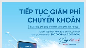 VietinBank tiếp tục giảm phí chuyển khoản liên ngân hàng 24/7