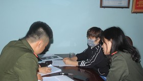 Công an làm việc với Trương T. T.