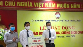 Doanh nghiệp tham gia ủng hộ công tác phòng, chống dịch Covid-19 tại Hà Tĩnh