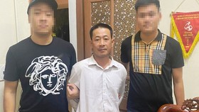 Lê Minh Hải bị bắt giữ. Ảnh Công an Hà Tĩnh