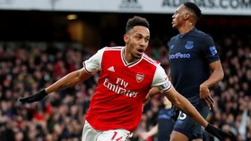 Pierre-Emerick Aubameyang tiếp tục là điểm sáng duy nhất của Arsenal. Ảnh: Getty Images