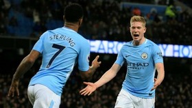 Kevin De Bruyne và Raheem Sterling ở Man.City là một trong những lý do khiến Pep Guardiola nhận lời đến với sân Etihad. Ảnh: Getty Images