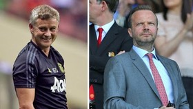 Ed Woodward (phải) một lần nữa nhấn mạnh về sự ủng hộ mà Man.United đang dành cho Ole Gunnar Solskjaer.