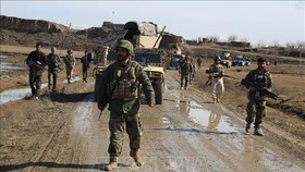 Lực lượng an ninh Afghanistan làm nhiệm vụ tại Kunduz ngày 4-2-2020. Ảnh: THX/TTXVN