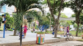 Công viên khu mũi tàu Nam Long, phường Phú Thuận, quận 7, TPHCM được chuyển hóa từ bãi đất trống