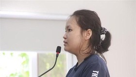 Bị cáo Phạm Thị Thiên Hà tại phiên tòa. Ảnh: TTXVN