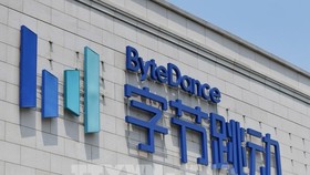 Biểu tượng ByteDance tại trụ sở ở Bắc Kinh, Trung Quốc. Ảnh: TTXVN