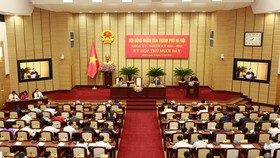 Quang cảnh Kỳ họp thứ 17 HĐND TP Hà Nội. Ảnh: LAODONGTHUDO.VN