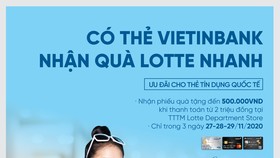 Nhận phiếu quà tặng đến 500.000 đồng khi mua sắm tại Lotte Department store