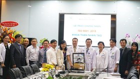 Khoa Thận nhân tạo Bệnh viện Chợ Rẫy đạt ISO 9001:2015