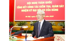 Tổng Bí thư, Chủ tịch nước Nguyễn Phú Trọng phát biểu chỉ đạo Hội nghị. Ảnh: TTXVN