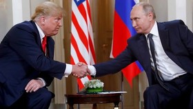 Tổng thống Mỹ Donald Trump và Tổng thống Nga Putin tại cuộc gặp ở Phần Lan, năm 2018. (Nguồn: AFP)
