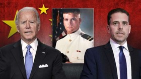 Tony Bobulinski (giữa) và cha con nhà Biden. Ảnh minh họa: Fox News