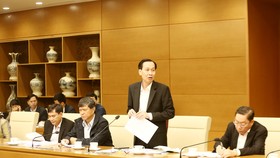 Phó Chủ tịch UBND TPHCM Lê Thanh Liêm phát biểu tại cuộc họp. Ảnh: VGP/Đình Nam