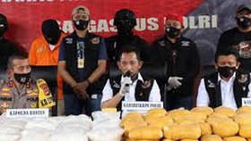 Indonesia bắt giữ 821kg ma túy đá