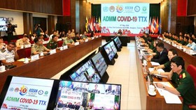 Các đại biểu tham dự tại điểm cầu Hà Nội. Ảnh: TTXVN