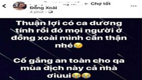Một chủ tài khoản bị xử phạt vì đăng tải thông tin sai sự thật về dịch bệnh Covid-19