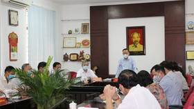 Trưởng Ban Dân vận Thành ủy TPHCM Nguyễn Hữu Hiệp phát biểu tại buổi khảo sát. Ảnh: hcmcpv.org.vn
