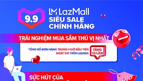 Số đơn hàng trong giờ đầu ngày 9-9 trên Lazada gấp 13 lần ngày thường